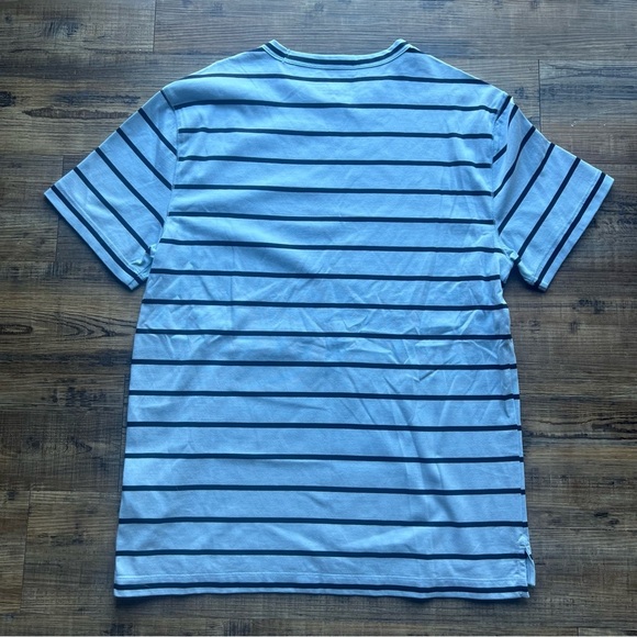 Banana Republic Mens Blue Striped Supima Cotton Short Sleeve Tee Size Medium - Picture 5 of 5